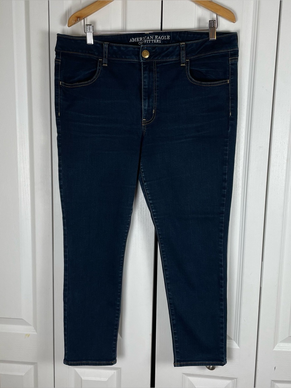American Eagle Jeggings Women’s Size 18* Blue Dark Wash Super Stretch Skinny